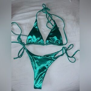 Women’s Bikini Satin Green